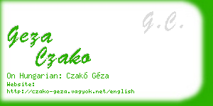 geza czako business card
